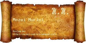 Mezei Muriel névjegykártya